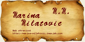 Marina Milatović vizit kartica